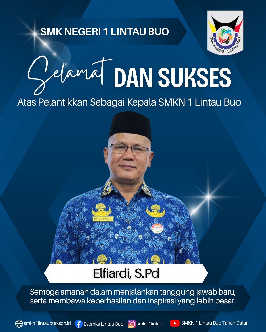 Pelantikkan Kepala SMKN 1  Lintau Buo